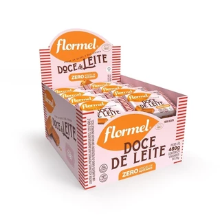 Tablete De Doce De Leite, Zero Açúcar Flormel- Caixa com 24 unidades de 20G cada