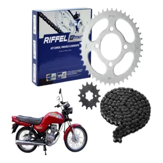 Kit Relacao Tracao Transmissao Honda Cg Titan 125 83 84 85 86 87 88 89 90 91 92 93 94 95 96 97 98 99 Original Riffel