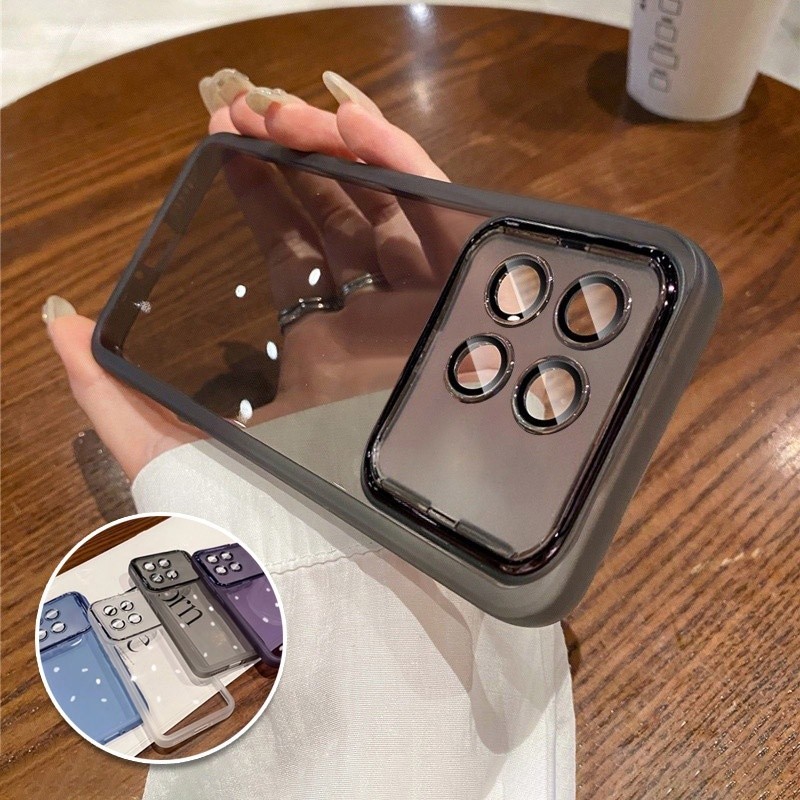 Capa Para Motorola Edge 60 Fusion 5G Com Película Protetora De Lente Cristalina De Telefone À Prova De Choque