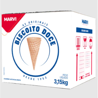 CASQUINHA BISCOITO DOCE MARVI 300 UNIDADES