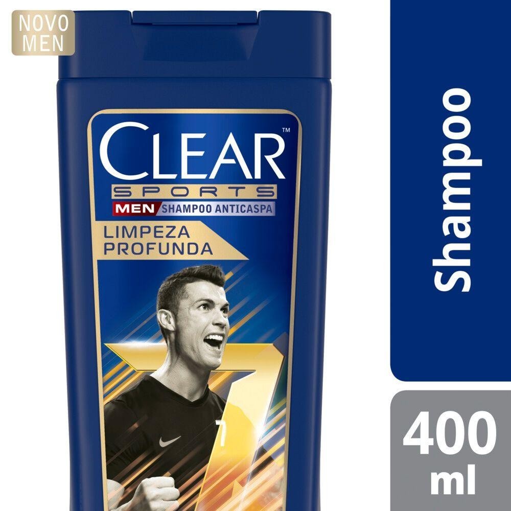 Shampoo Clear Men Sports Anticaspa Limpeza Profunda com 400ml