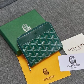 Goya Porta-carteira com zíper curto Porta-carteira Fêmea Dentes de cachorro Bolsa pequena de moedas