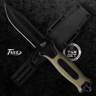 FACA TÁTICA MILITAR AÇO COM BAINHA EM POLÍMERO IDEAL PARA CAÇA PESCA SELVA SOBREVIVÊNCIA CHURRASCO TIPO RAMBO TÁTICO AFI