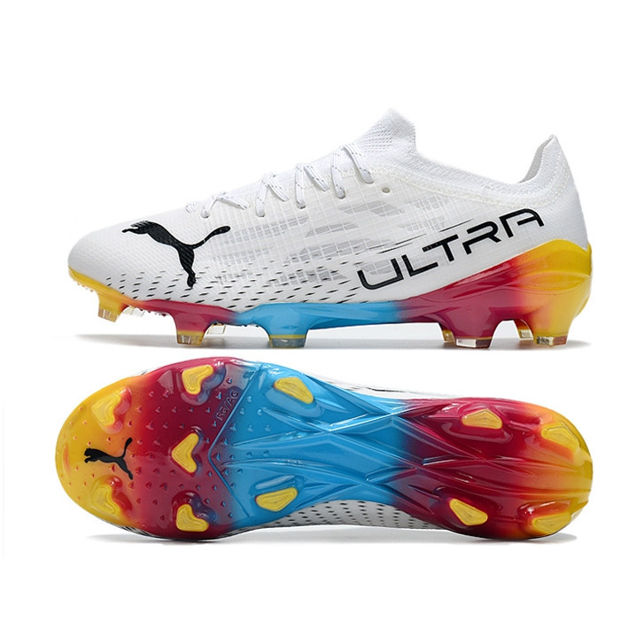Chuteira Futebol Ultra Ultimate FG Branco Botas De Futebol De Competição Chuteira Campo