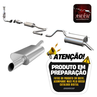 Escapamento Abafador Esportivo Nissan March 1.6 com Ponteira Cromada