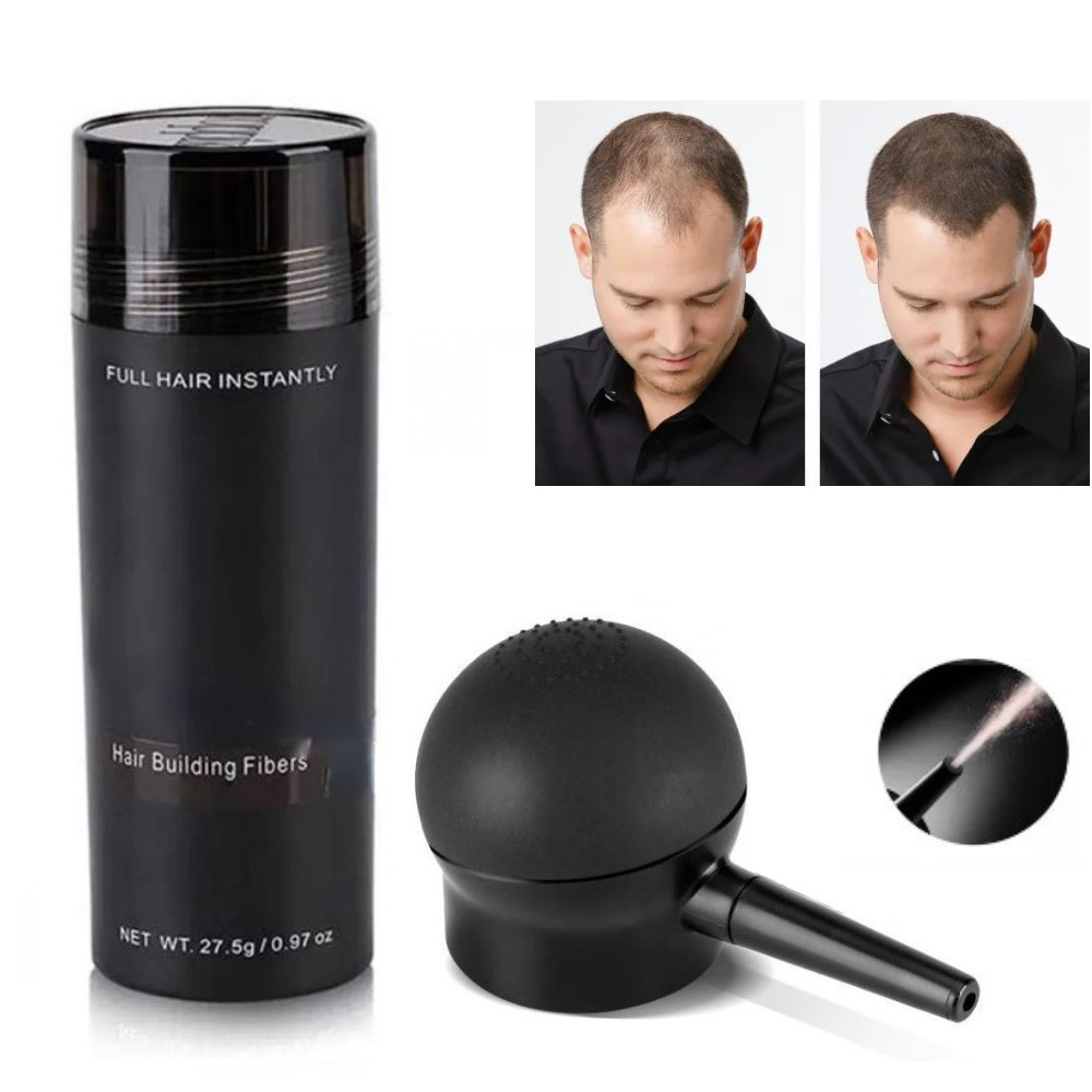 Fibra Capilar Preto Castanho Maquiagem para Cabelo 27.5g