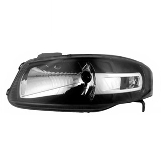 Farol VW G4 Gol Parati Saveiro 2005 a 2012 Foco Simples Máscara Negra Com Pisca FW538 Orgus