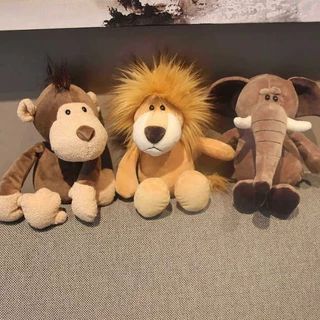 25cm/35cm Floresta Animais Leão Tigre Boneca Elefante Macaco Girafa Bonecas Selva Brinquedos De Pelúcia Para Crianças 918E