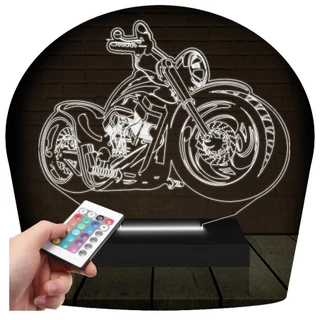 Luminária Led 3D Moto Abajur 1