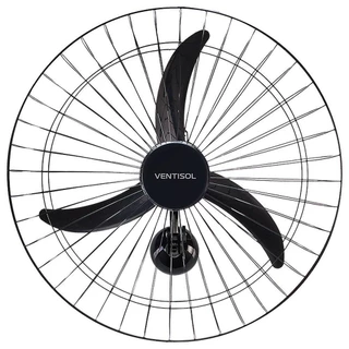 Ventilador de Parede Grade Aço 60cm 200W Bivolt Preto Ventisol