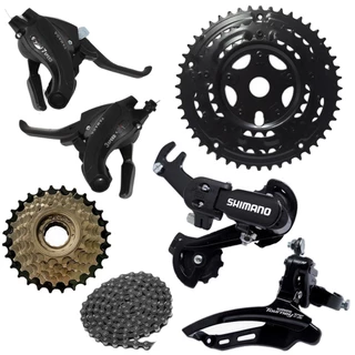 Kit 21v Corrente Catraca Rapid Fire Coroa + Câmbios Shimano