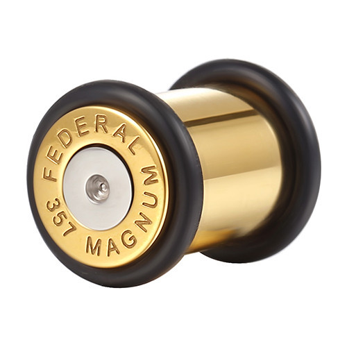 Alargador Aço Cirúrgico Pvd Plug Com Borracha
