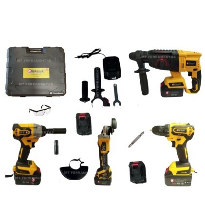 Ferramentas Multifunções A Bateria 4 Em 1 35v Brushless Furadeira Parafusadeira Motossera Lixadeira Serra alternativa Tico Tico Chave de impacto Osciladora Multifunção