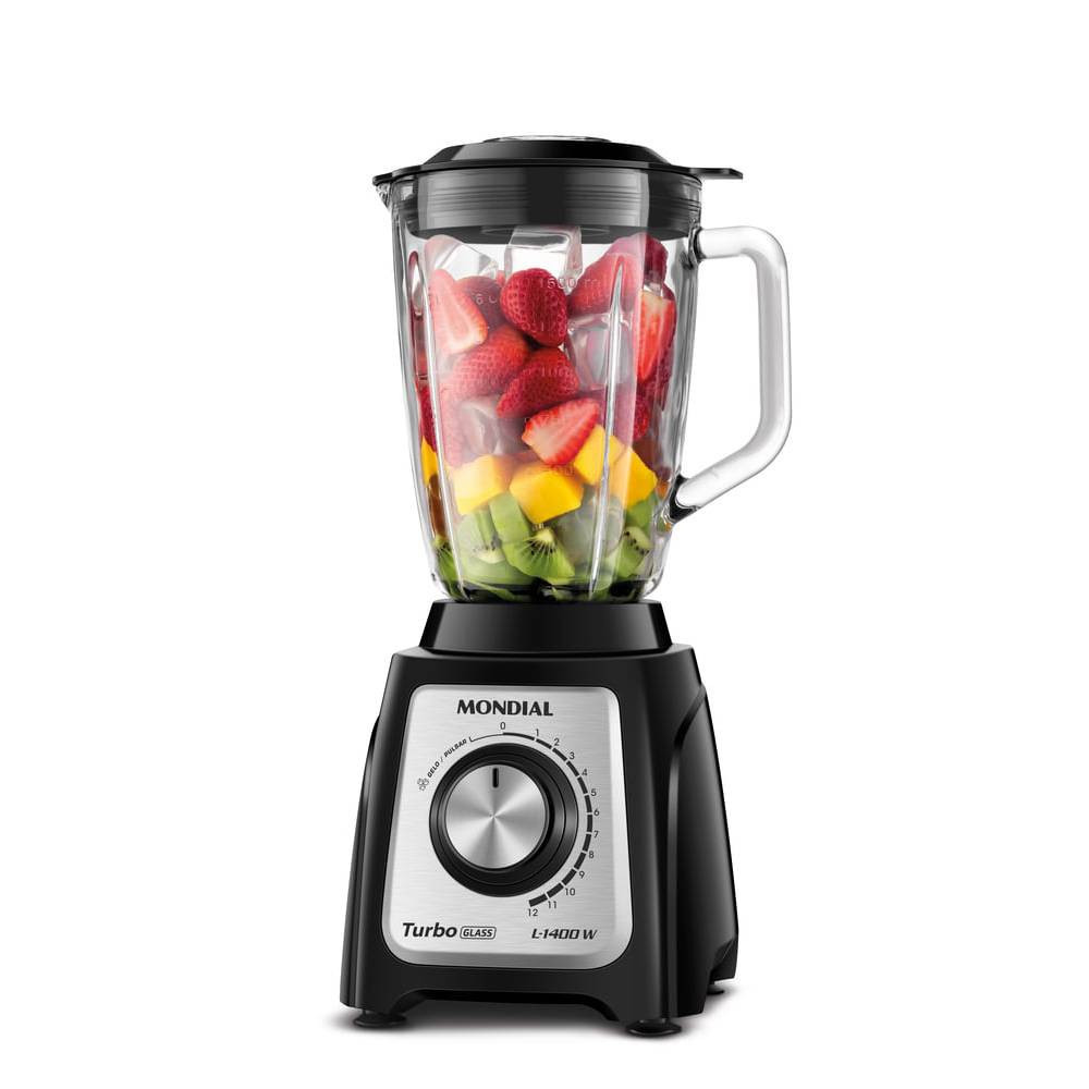 Liquidificador Mondial 1400W Turbo Glass com Copo de Vidro 220V - L ...
