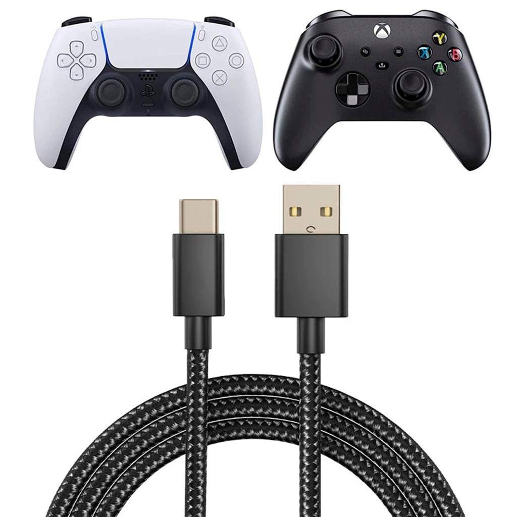 Cabo Carregador Tipo C para Controle do PS5 Xbox Series Longo 3 metros