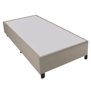 Base Cama Box Solteiro 88x188x38cm Bege Suede Veludo Prince