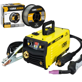 Máquina Inversor Solda 150A Bivolt Mig Sem Gás Arame 1Kg