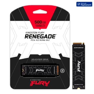 SSD Gamer Kingston Fury Renegade, 500GB, M.2 2280, PCIe 4.0 NVMe, 7300MB/s - 3900MB/s - SFYRS/500G