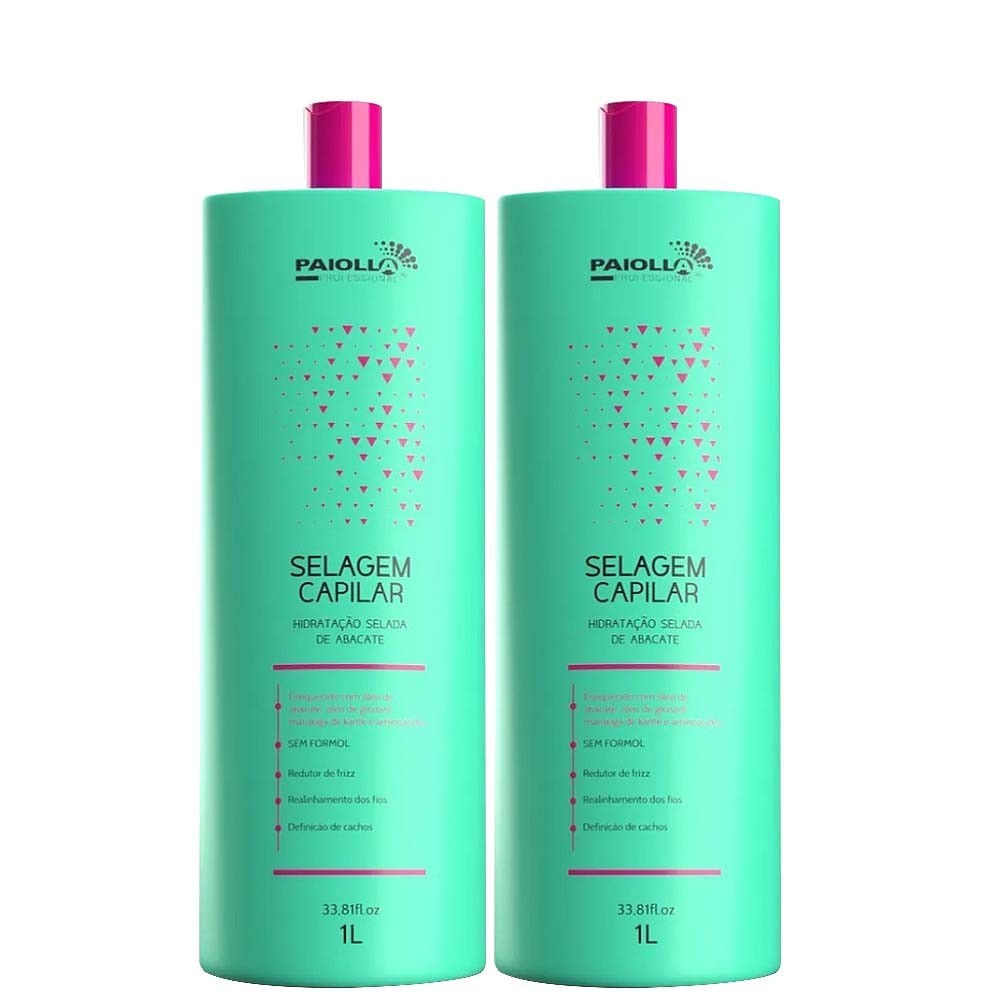 Kit 2 Selagem Capilar sem Formol Paiolla Abacate 1l | Shopee Brasil