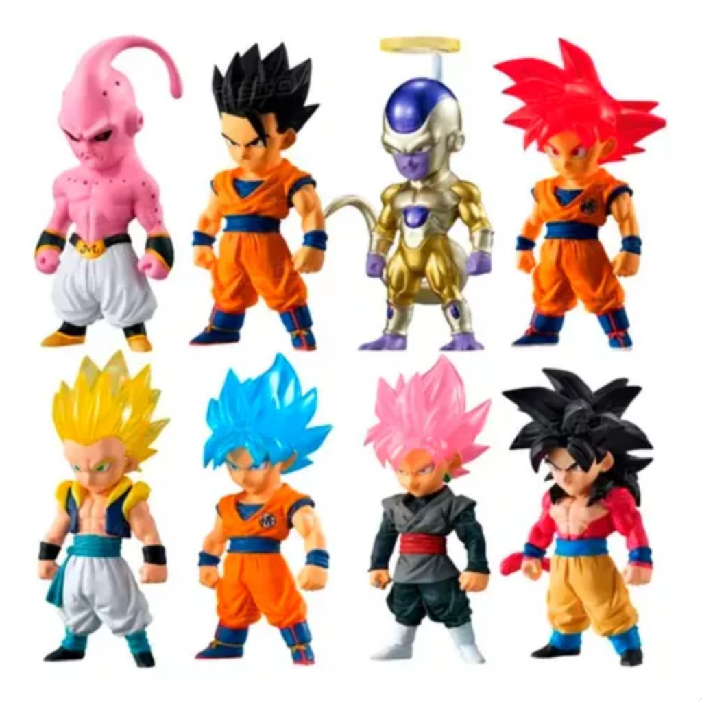 Kit 8 Miniatura Dragon Ball Z Goku Vegeta Freeza Gohan Majin Boo ...