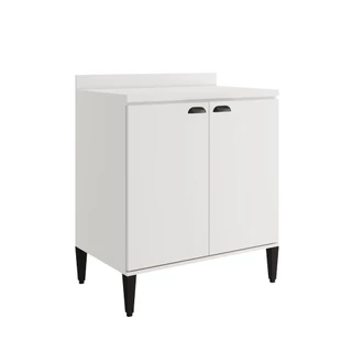 Balcão de Cozinha 800mm c/ Tampo Lótus Carraro Branco