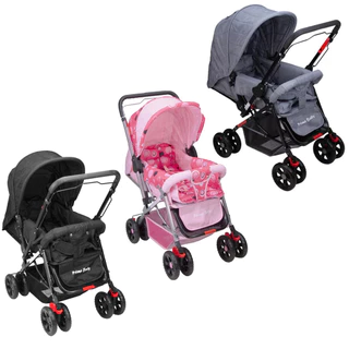 Carrinho Bebê Berço Passeio Reversível Leve e Compacto Dos 6 Meses á 15kg Reclinável 3 Posições Rover Prime Baby