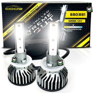 Kit Lâmpada Automotiva Ultra Led Extreme Cut 6000K 4400 Lúmens Encaixe Modelo H27 Tech One