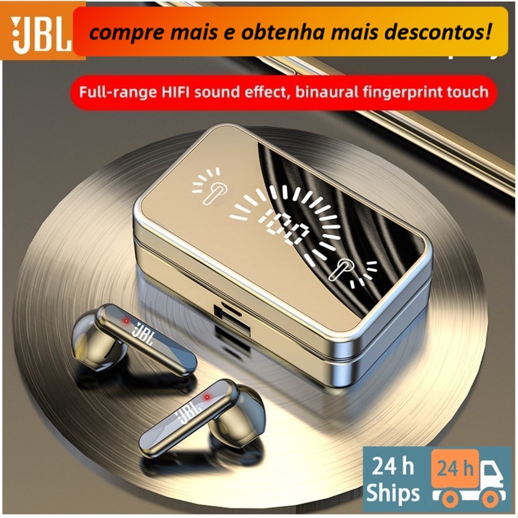 LL 2023 Novo JBL S20 Original Bluetooth 5.2 TWS Fones De Ouvido Estéreo Sem Fio Com Microfone Esportivo À Prova D'água