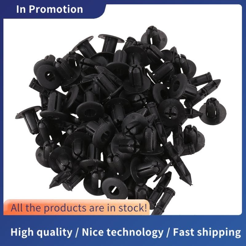20 Agrafes Plastique Panneau Moulure - Rivets Gris Pour Trou 6.5mm - Fixation Garniture Auto Ou Défense