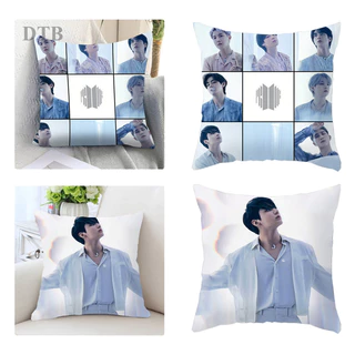 DTB BTS K-Pop Impressão Lateral Única Capa De Almofada Sofá Decoração Home Decor (Sem Interior)