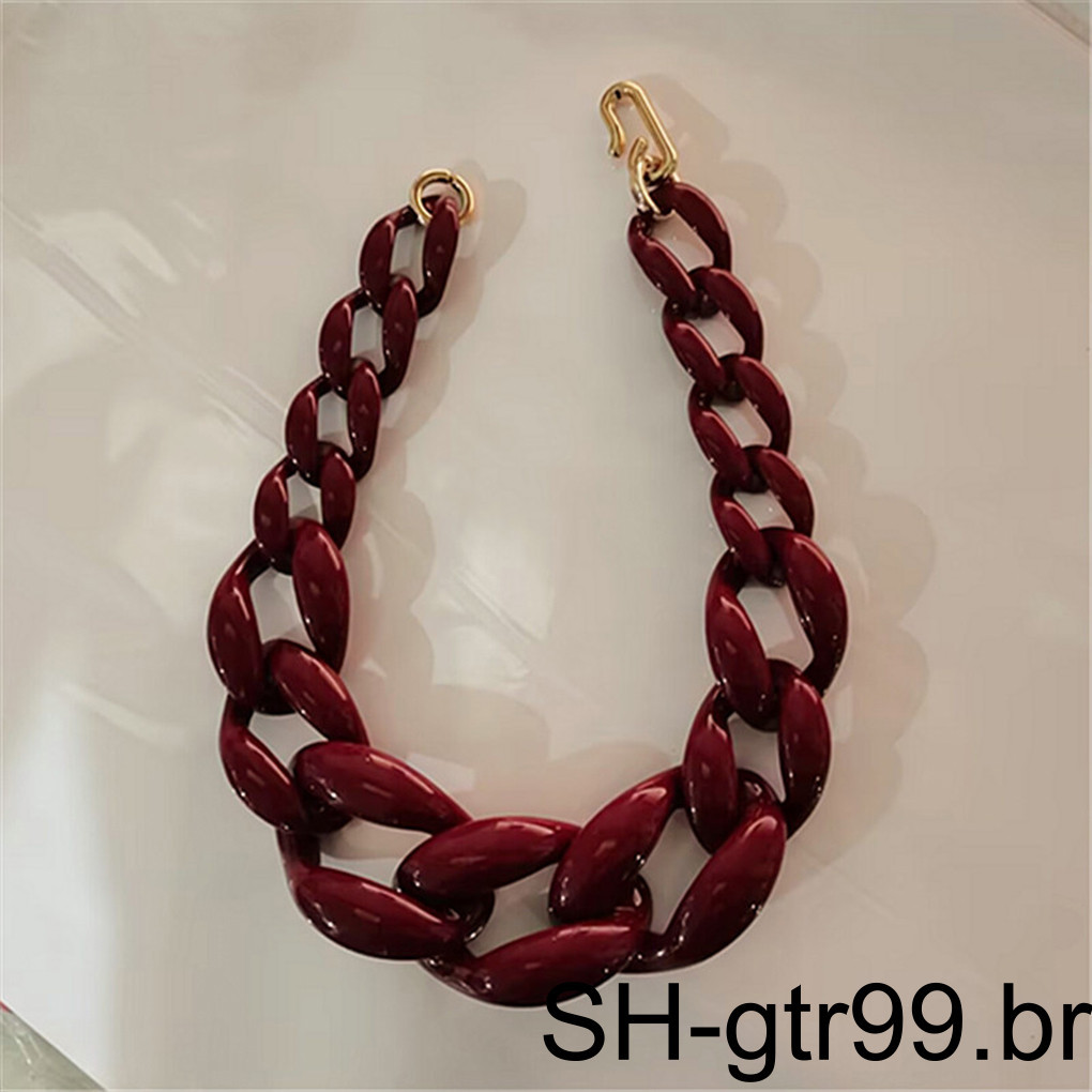 Colar De Jóias Personalizado S Boho Chunky Acrílico De Corrente De Ligação Em Estilo Versátil