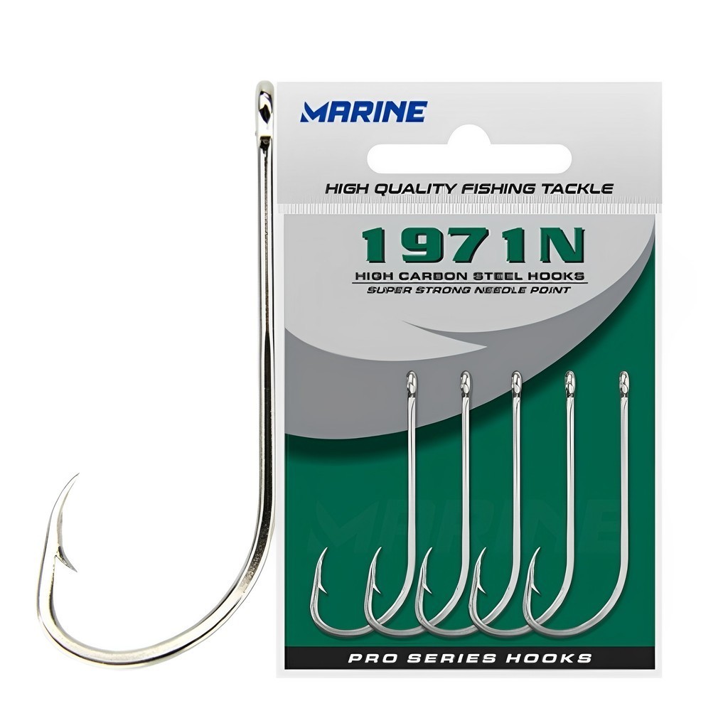 Anzol 1971N Cartela Nickel - Marine Sports