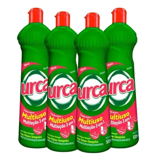 Kit 4 Multiuso Urca Maxx Hortelã Verde 500ml
