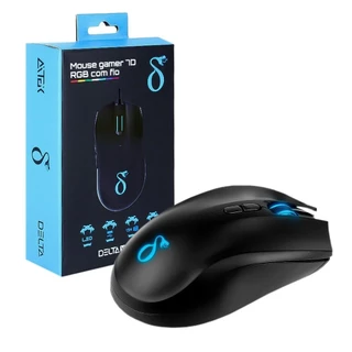 Mouse Gamer com Fio LED RGB 7 Botões 4800 DPI Programável USB