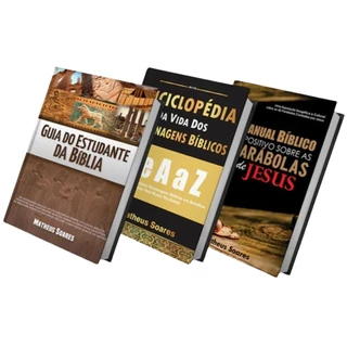 Kit 3 Livros | Enciclopédia da Vida + Manual Bíblico + Guia do Estudante da Bíblia | Matheus Soares | Edições Acadêmicas em Oferta na Shopee