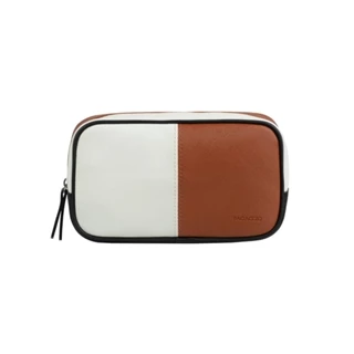 Necessaire Feminina Média Recortes Preta e Branca
