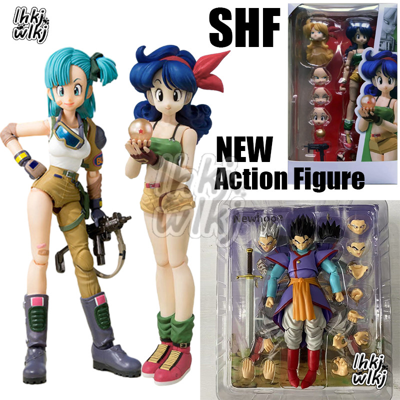 SHF Dragon Ball Ação Figura Almoço Bulma Son Gohan Gogeta Goku S H Figuras Mudança De Cara Articulado Modelo Decoração Bonecas Coleção Brinquedos Presente