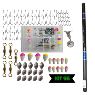 Kit Pesca Completo Vara de pesca Telescópica 1,80m Estojo Organizador Acessórios Pescaria Barato Pescador Pesqueiro
