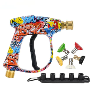Pistola De Pulverização De Água De Alta Pressão De Substituição 150bar 2200psi Com Bicos Rápida De 1/4