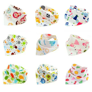 10 Pcs Babador Bandana Menino Menina Com 2 Botões iBoa Presentes