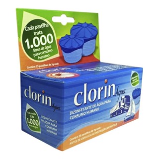 Pastilhas para tratar água de caixa d´agua 25 unidades de 2g - Clorin 1000 - 308010 - Nautika