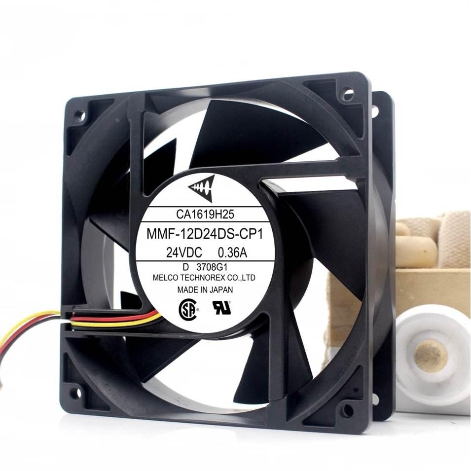 Ventilateur Mitsubishi MMF-12D24DS-RN3 120x120x38mm 24V 0.36A - Pour Onduleur Ou PC - Neuf (ouvert)