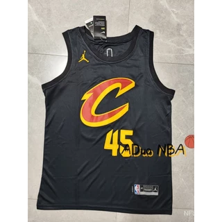Bordado nba jerseys Camisa Cleveland Cavaliers Donovan Mitchell Preto 2023 Statement Edition De Basquete