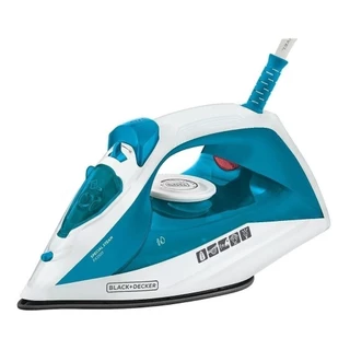 Ferro De Passar Roupa com Vapor - Cor Azul Base Antiaderente