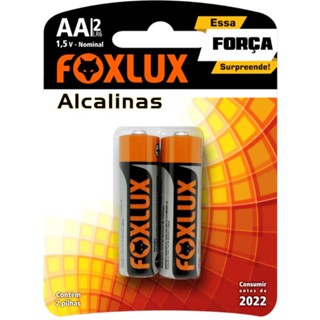 Pilha alcalina pequena AA blister com 2 unidades - Foxlux