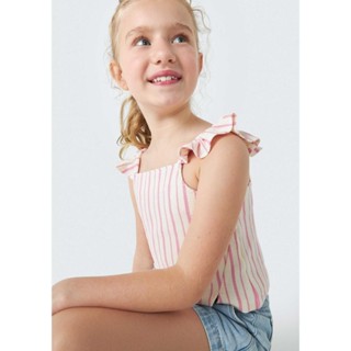 Regata Cropped Básica Infantil Menina Em Fio Tinto Hering Kids