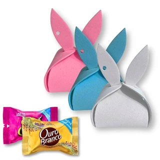 18 Caixinha Porta Bombom Coelho Páscoa EVA Liso Lembrancinha em Oferta na Shopee