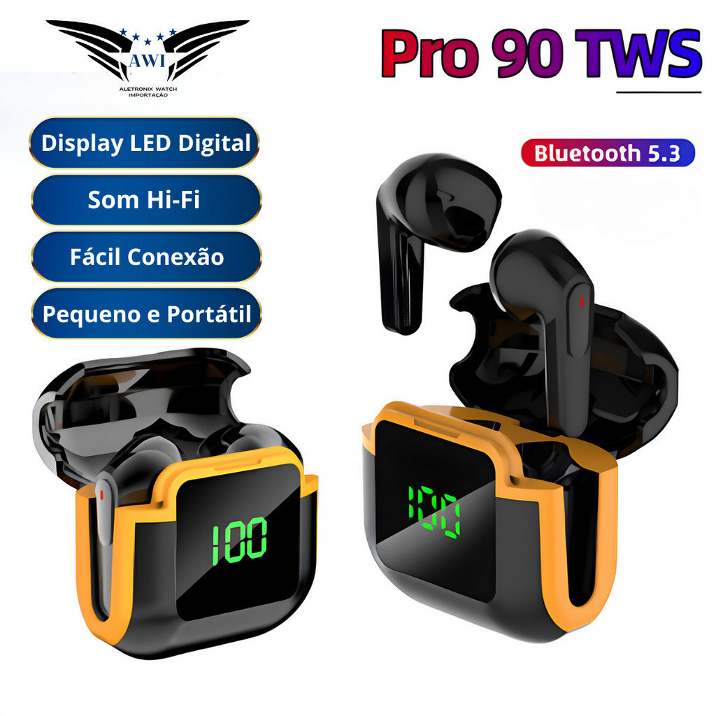 Fone de Ouvido Bluetooth Gamer Sem Fio TWS Som Estéreo Baixo Delay Com ...