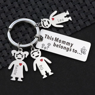 Chaveiro Personalizado Nome Da Família Para O Dia Do Pai Mãe Pais Bonecas Nomes Personalizados Carro em Oferta na Shopee