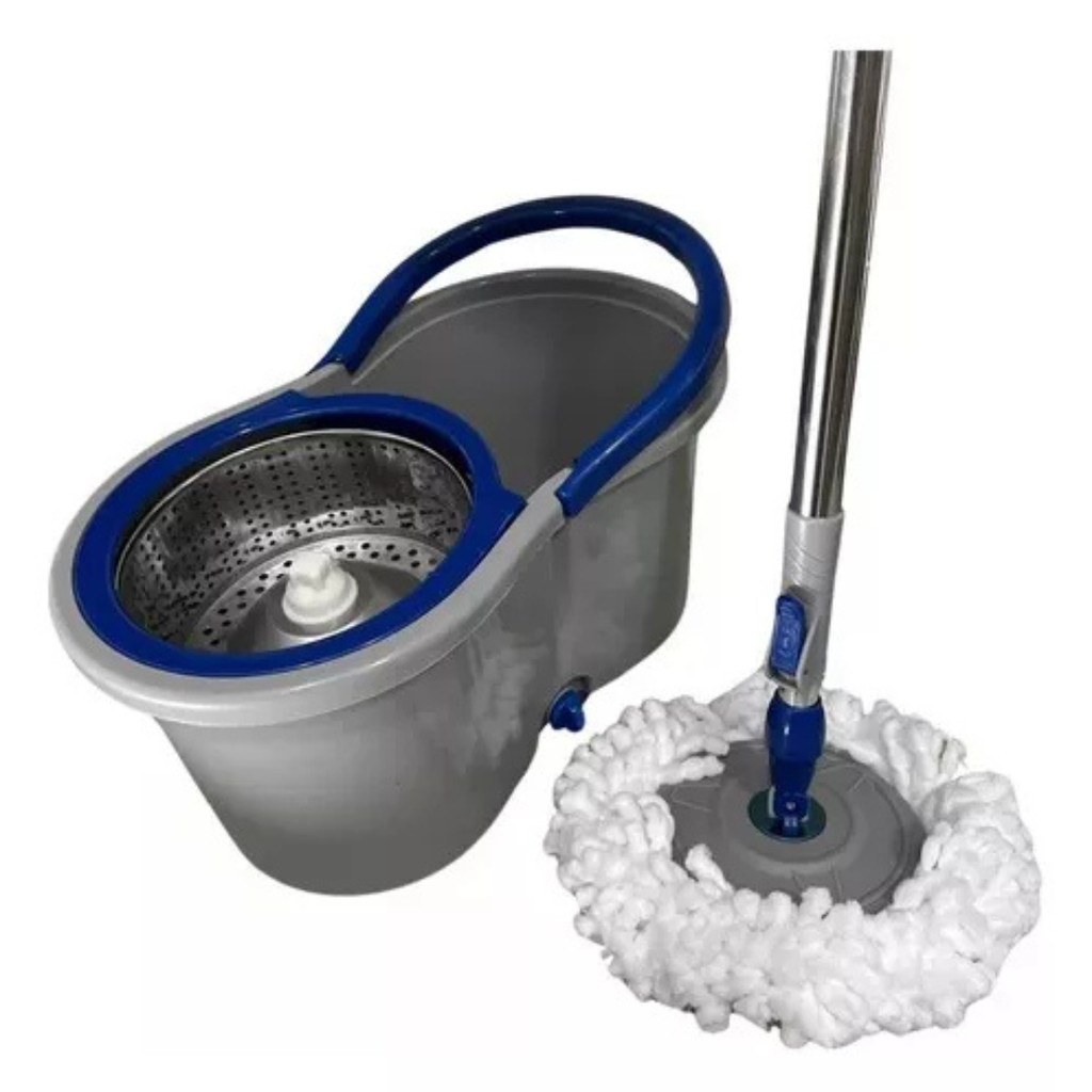 MOP INOX Giratorio (12 LITROS GRANDE) CABO FLEXIVEL | Shopee Brasil
